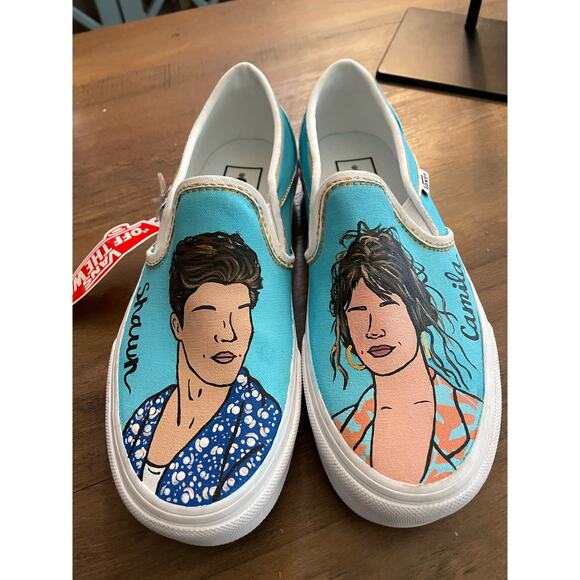 NWT Camila and Shawn Hand Painted Vans Sz. 6.5 - Picture 1 of 9
